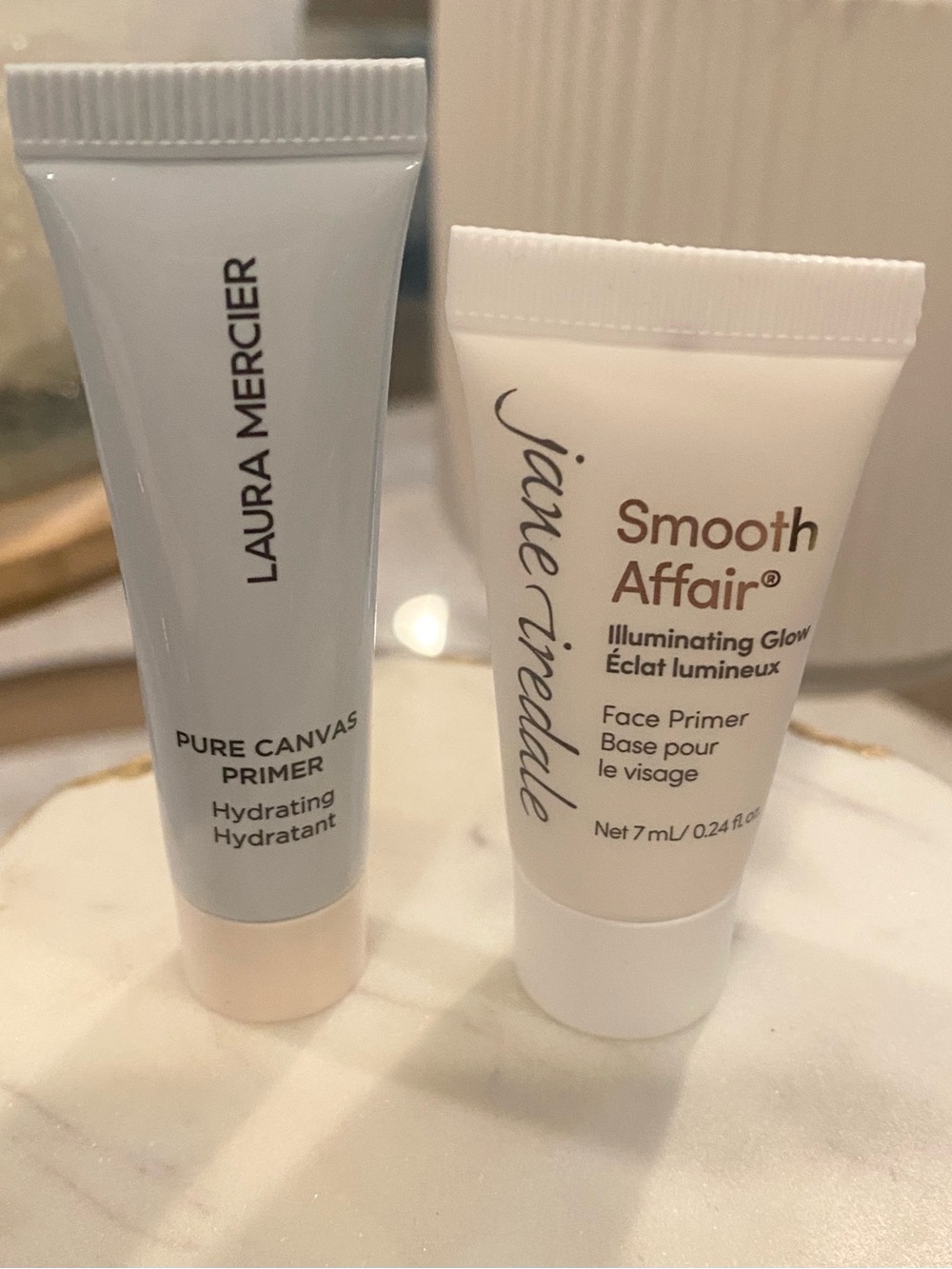 Jane Iredale face primer and laura mercier Pure Canvas Primer set NWT mini sizes